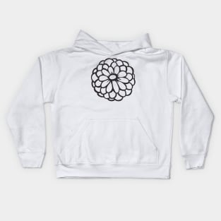 Black Flower Kids Hoodie